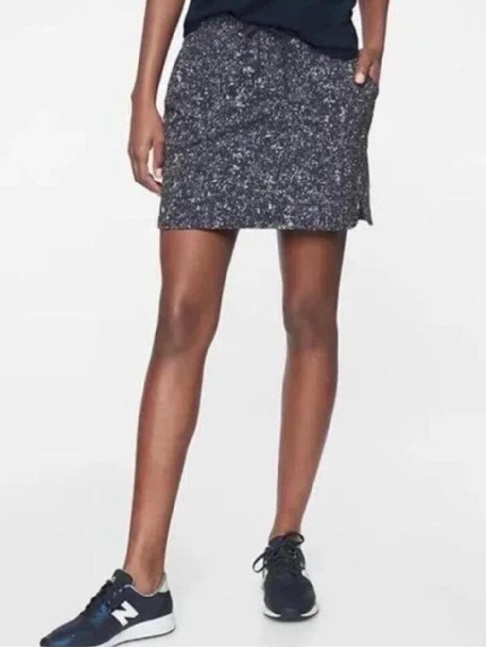 Athleta Midtown Skort Blue Gray Speckled Sporty Classic Golf - Size 10